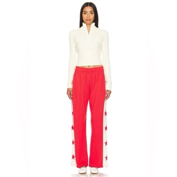 Lauren Moshi Pants - Lauren Moshi Red Star Sweatpants